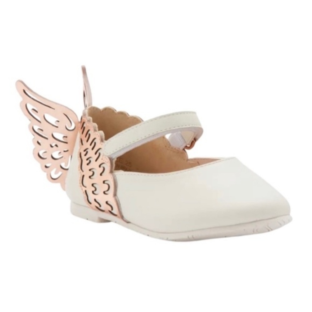 SOPHIA WEBSTER TODDLER GIRL EVANGELINE LEATHER BUTTERFLY-WING FLATS